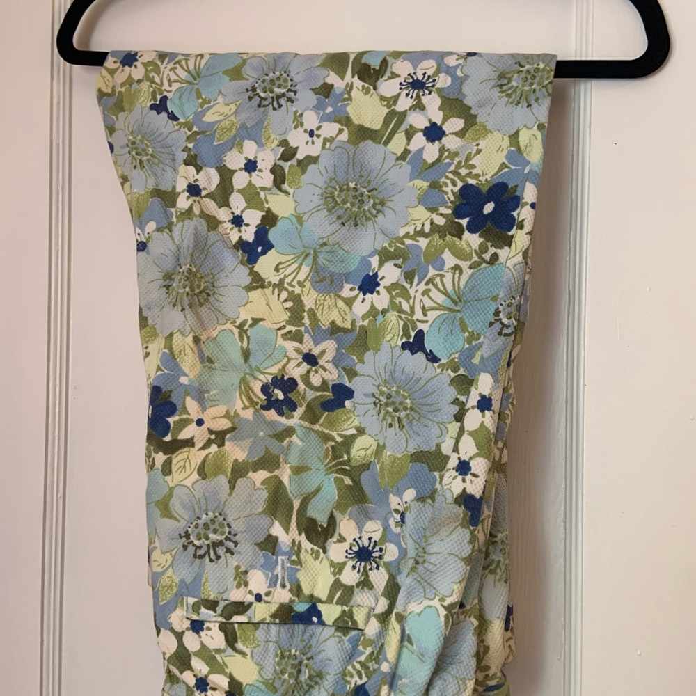 Jaclyn Smith Blue and Green Floral Fabric